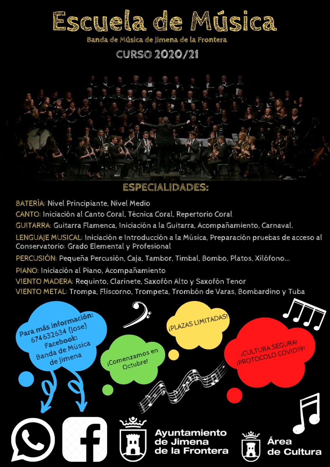 metálico césped Felicidades La Banda de Música de Jimena de la Frontera empieza el curso 2020/2021